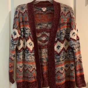 Women’s Fall Patterned Cardigan Sz XL